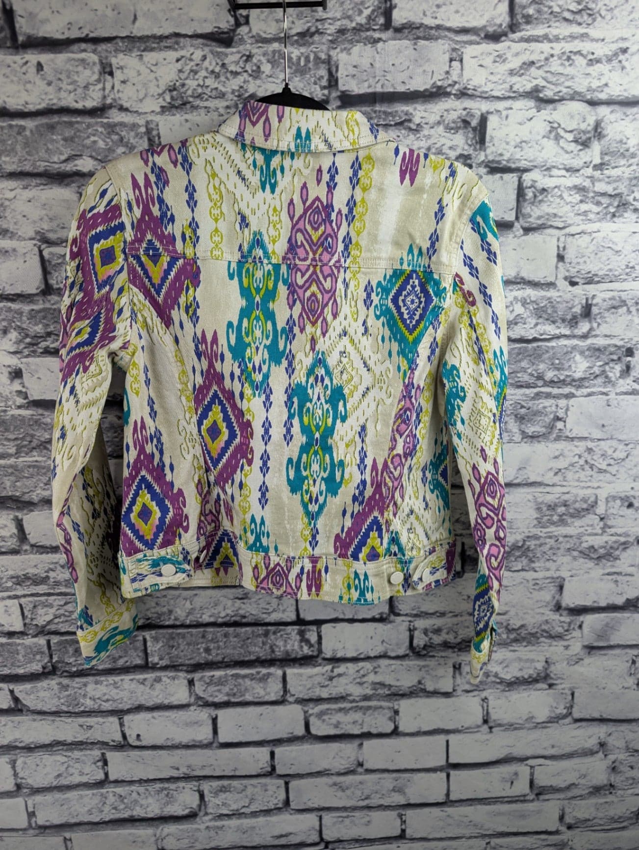 Jones NY IKAT Denim Jacket - Thumbnail 3