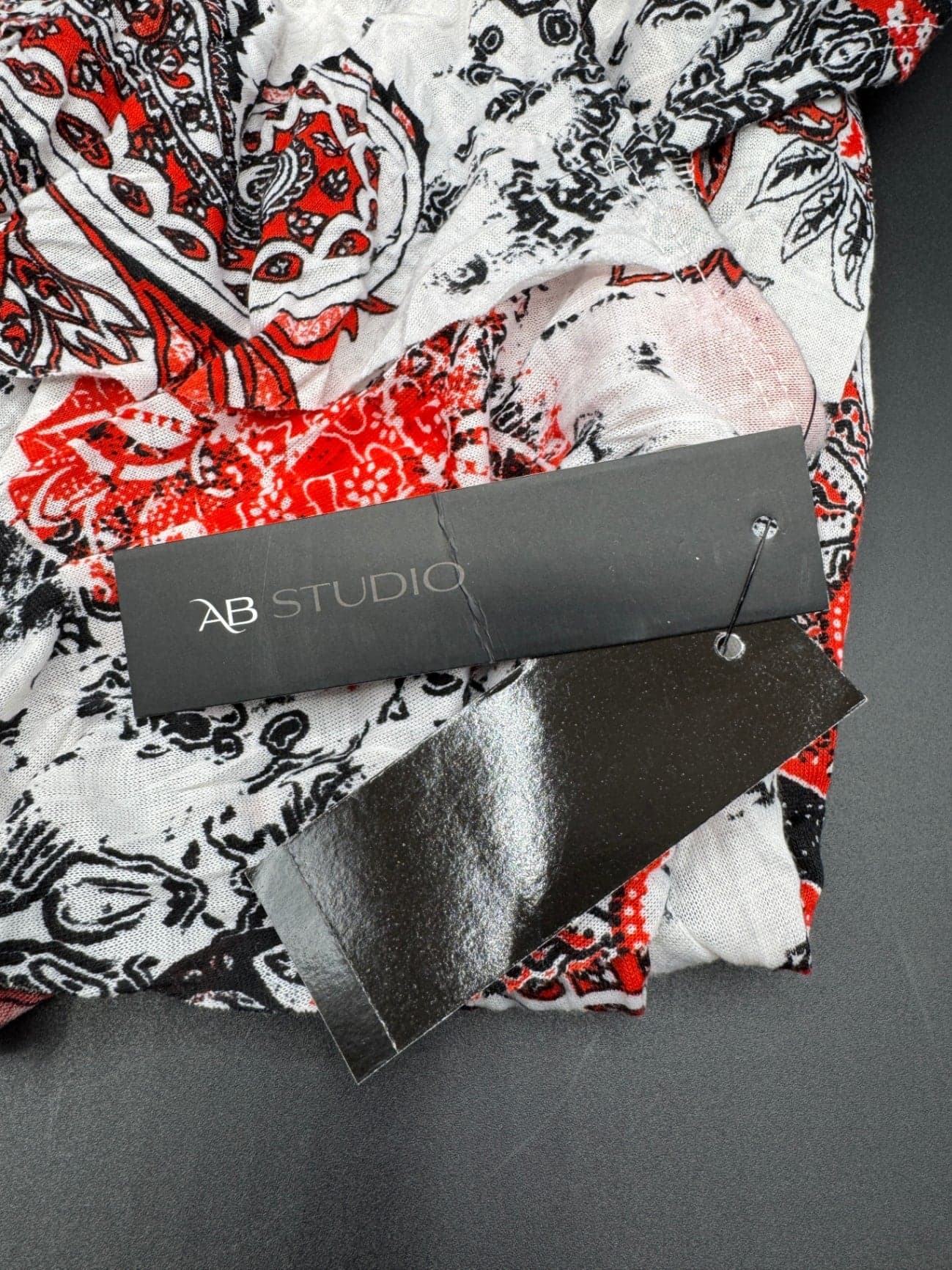 AB Studio Layered Paisley Print Shirt - Thumbnail 9