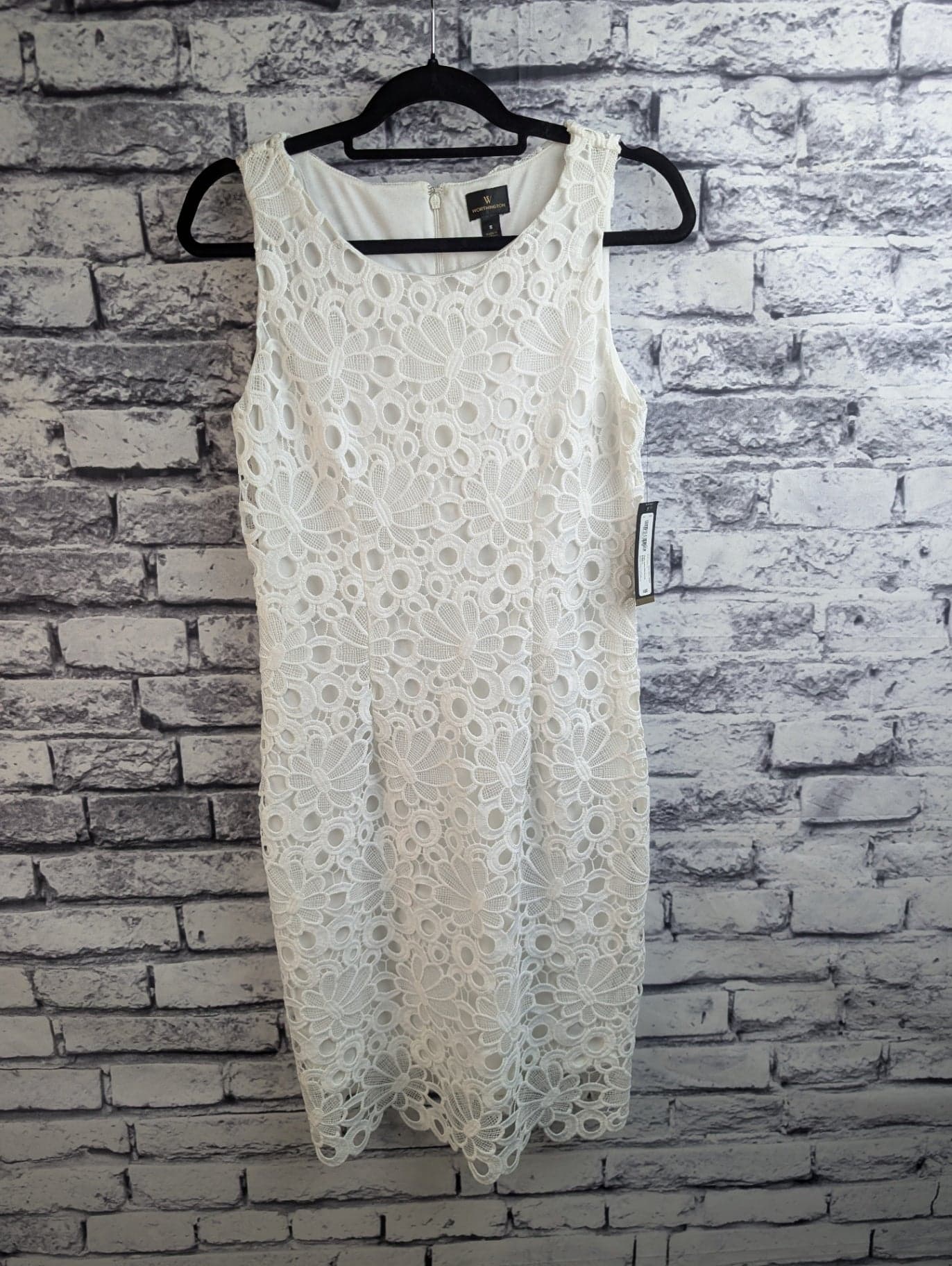 Worthington White Lace Dress - Thumbnail 3