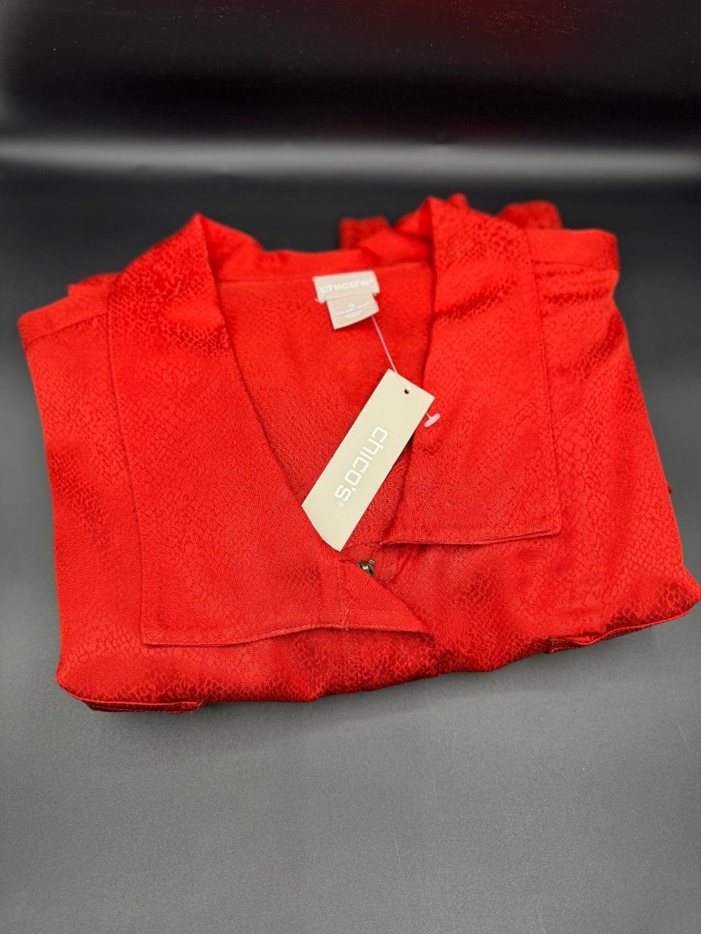 Chico's Orange Snakeskin Tunic - Thumbnail 7