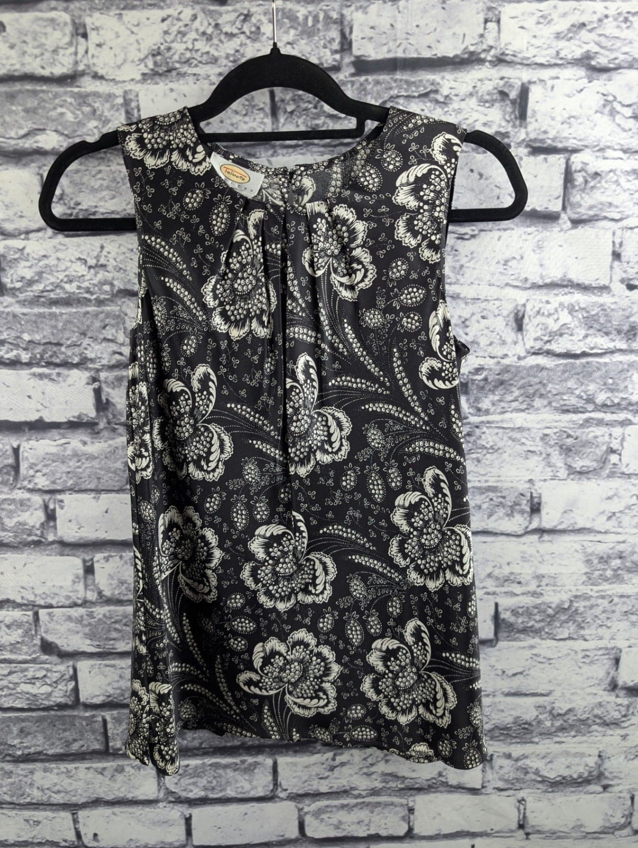 Talbot's Silk Floral Sleeveless Blouse - Image 1