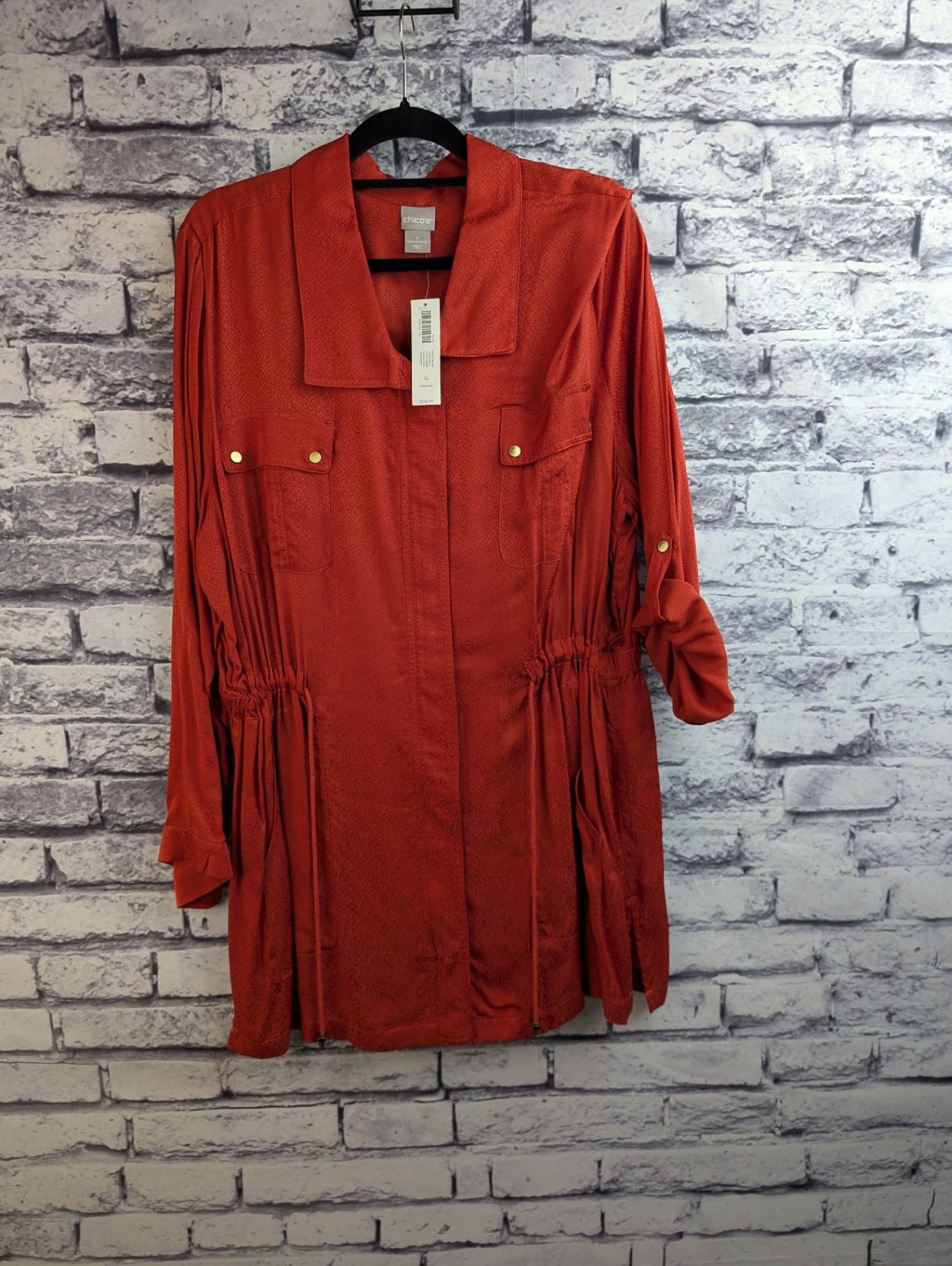 Chico's Orange Snakeskin Tunic - Image 1
