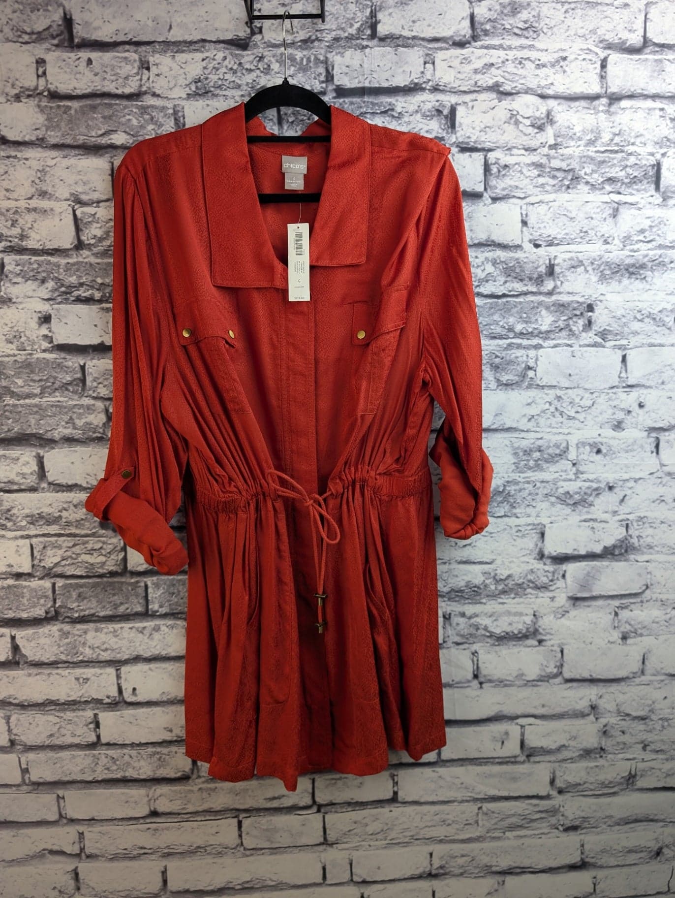 Chico's Orange Snakeskin Tunic - Thumbnail 2