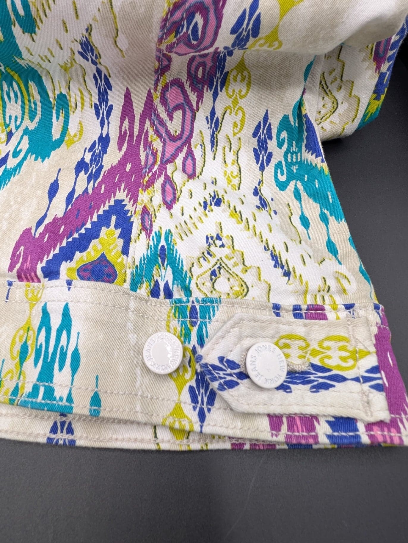 Jones NY IKAT Denim Jacket - Thumbnail 10