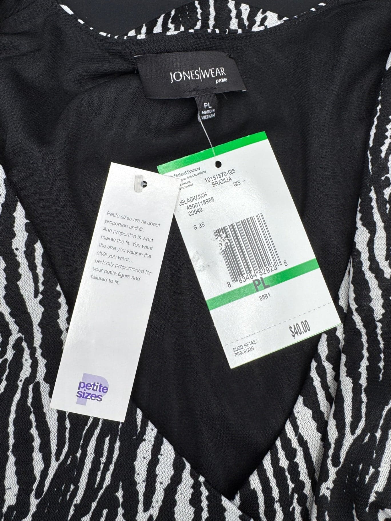 Joneswear Black & White Top - Thumbnail 6