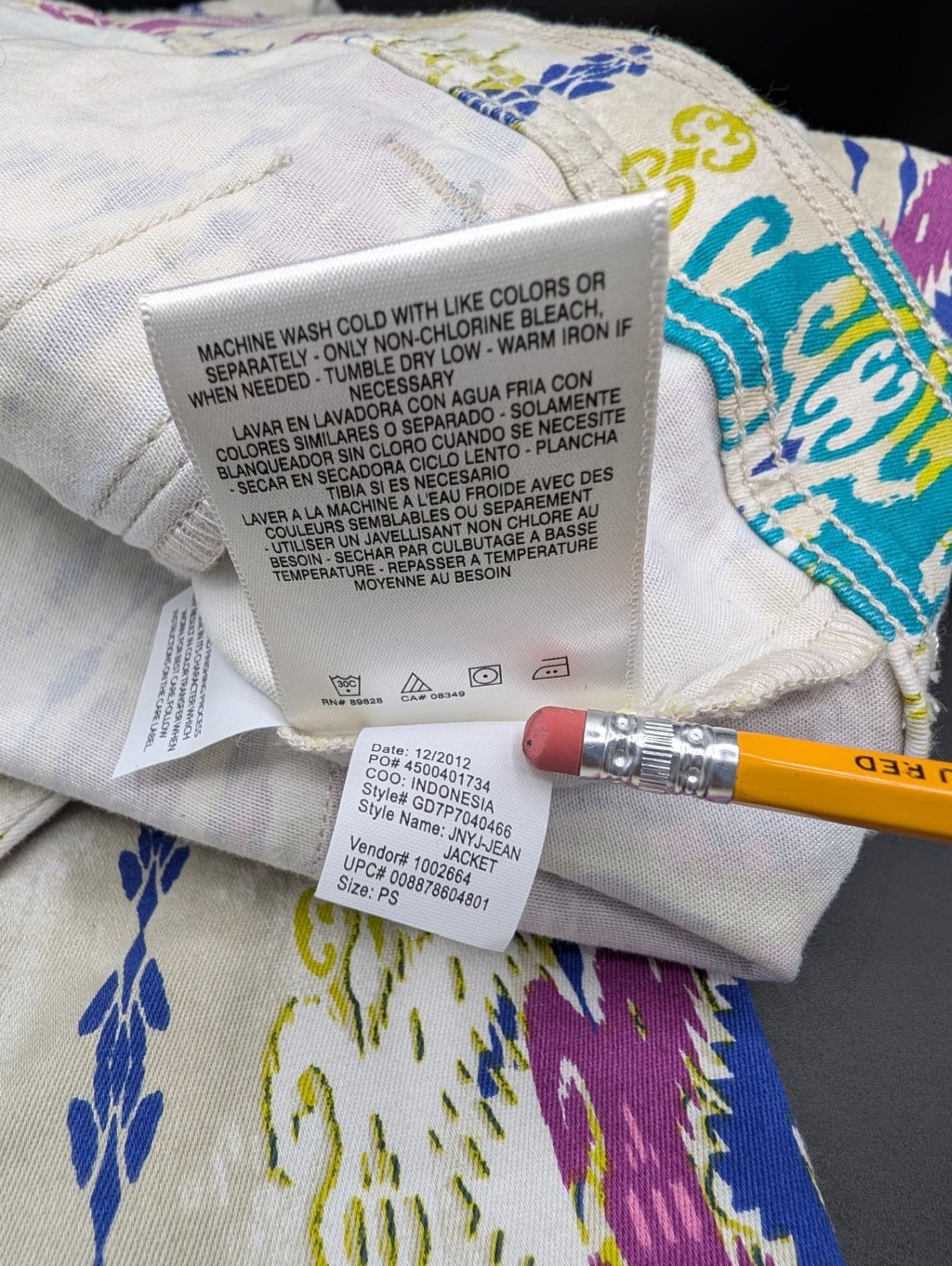 Jones NY IKAT Denim Jacket - Thumbnail 8