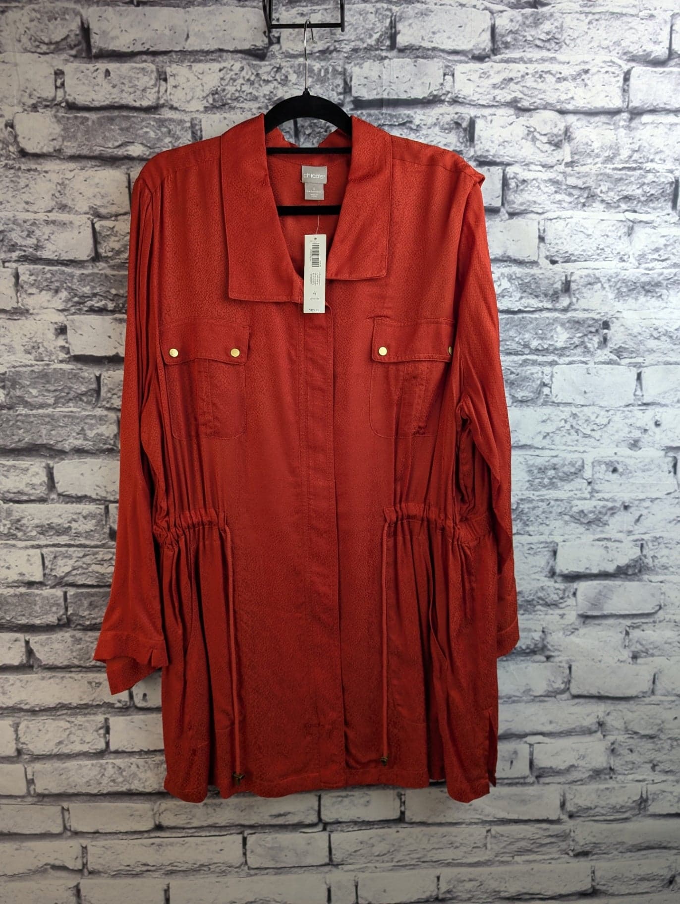 Chico's Orange Snakeskin Tunic - Thumbnail 4