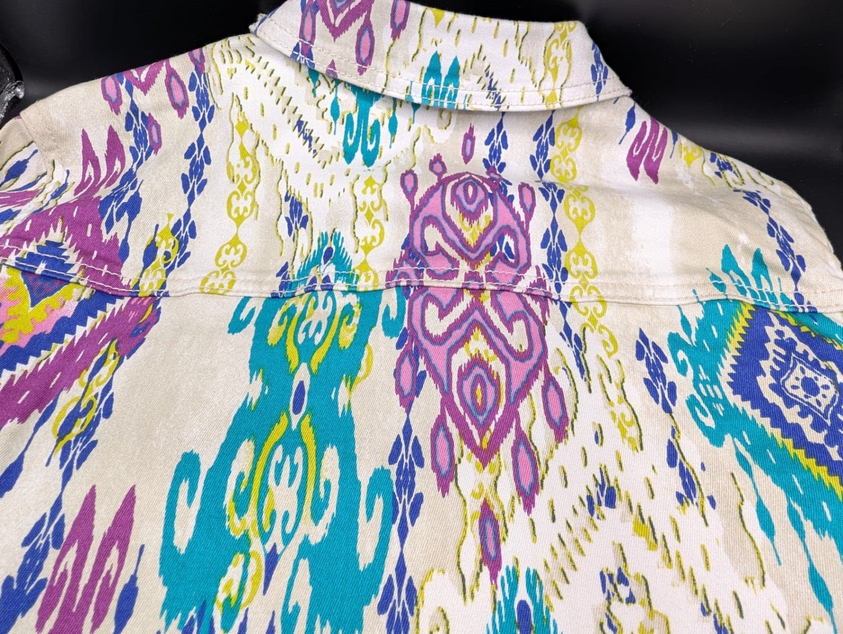 Jones NY IKAT Denim Jacket - Thumbnail 9