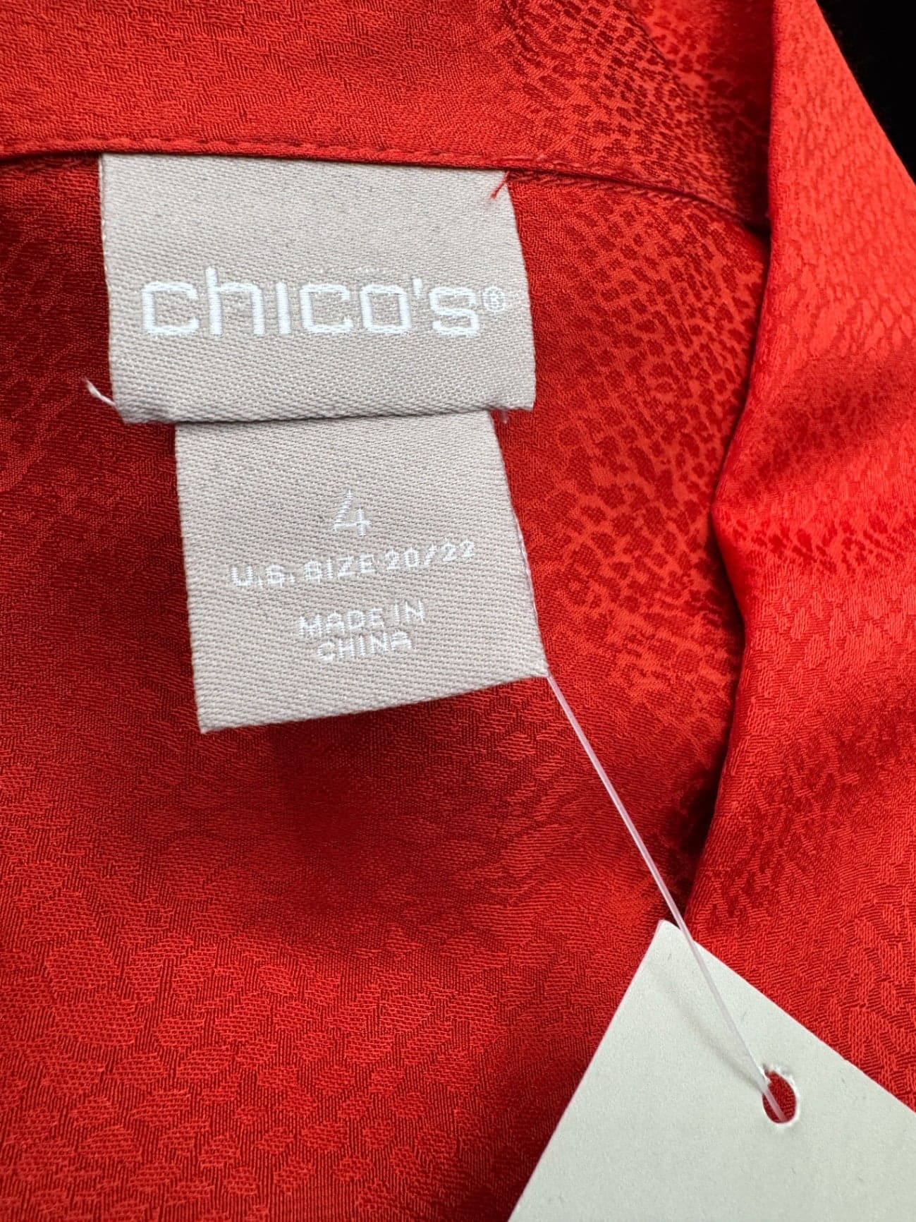Chico's Orange Snakeskin Tunic - Thumbnail 8