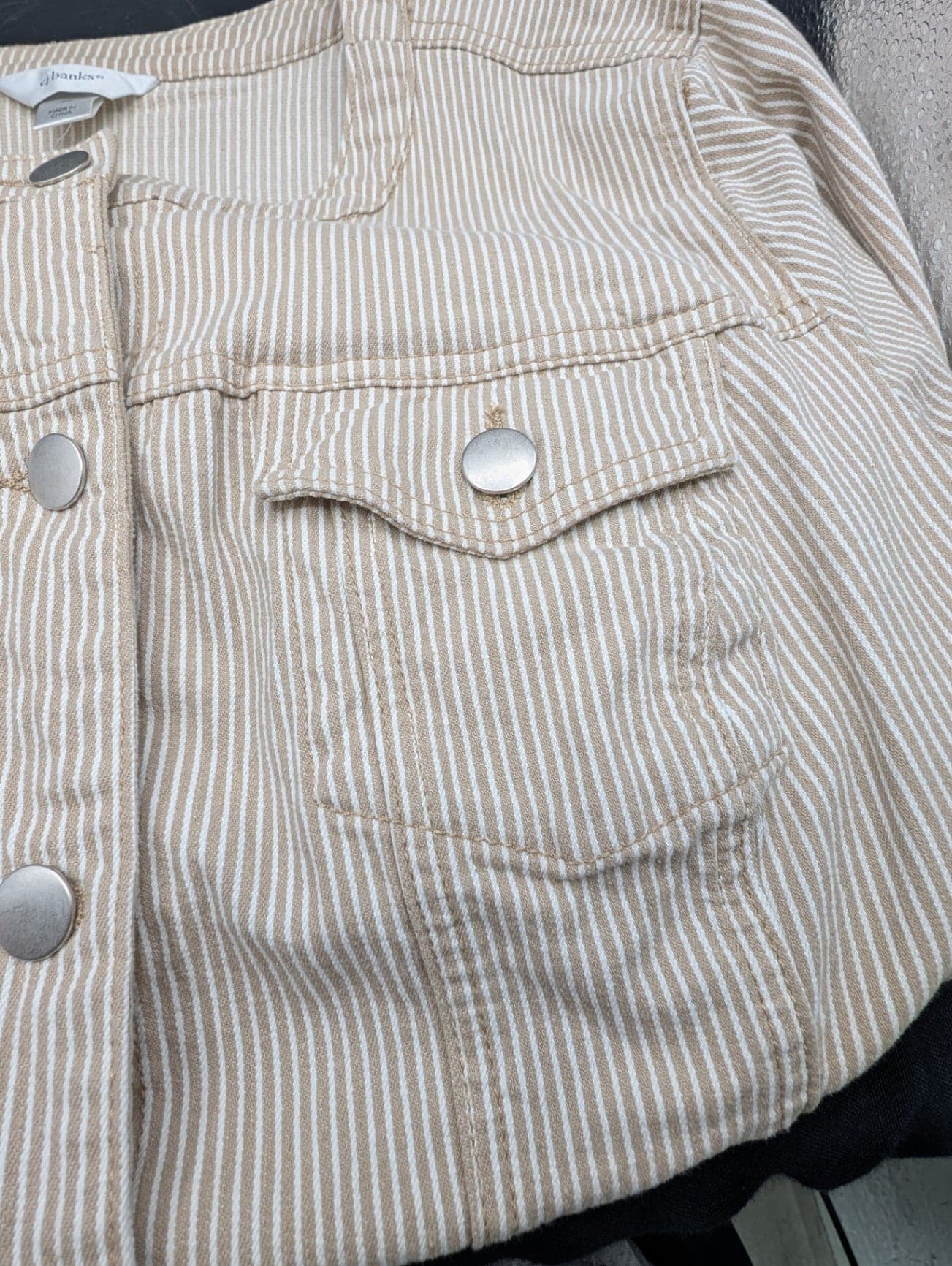 cj banks Tan Striped Jacket - Thumbnail 5