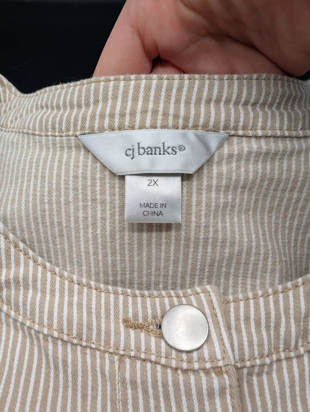 cj banks Tan Striped Jacket - Thumbnail 4