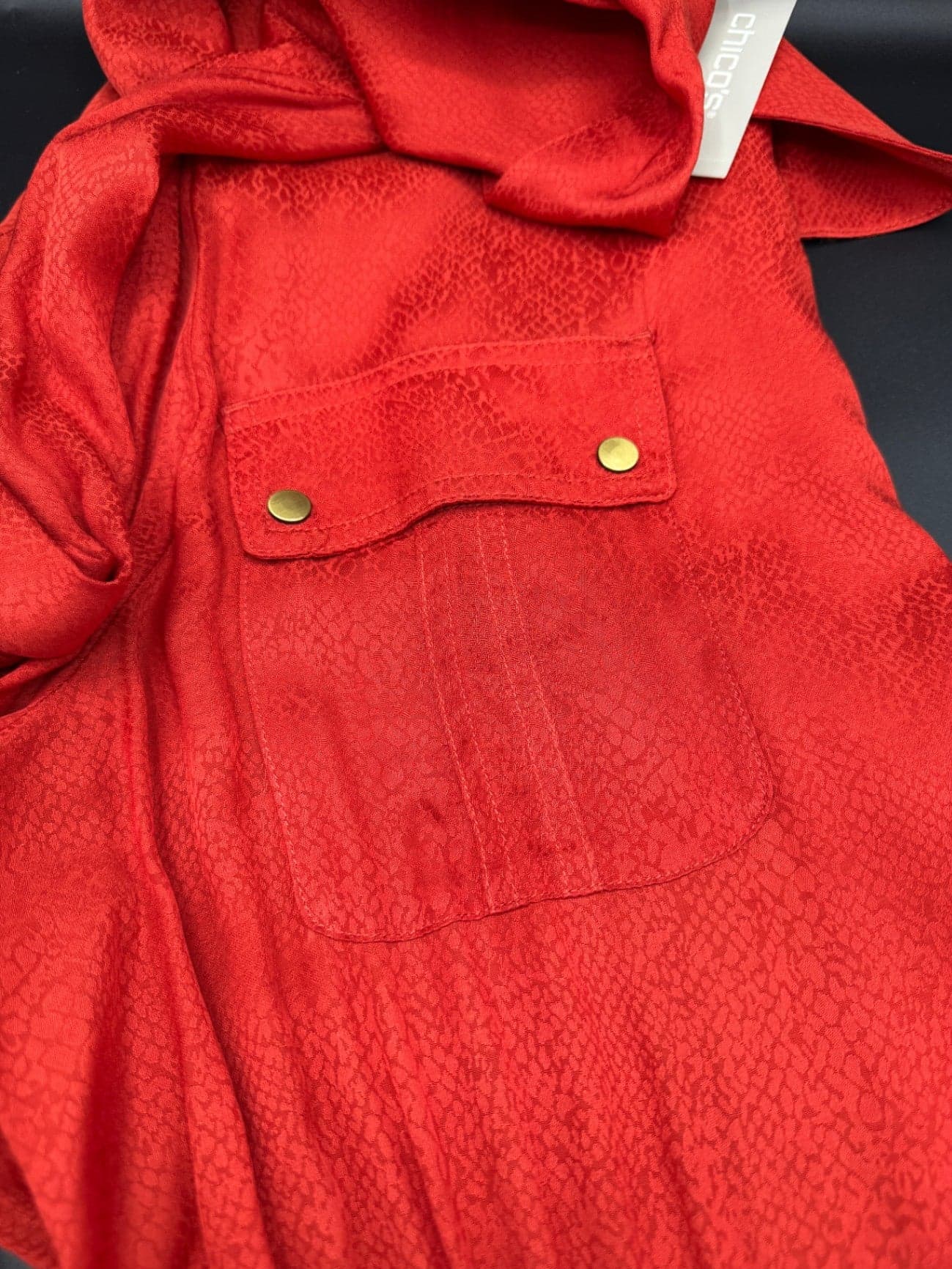 Chico's Orange Snakeskin Tunic - Thumbnail 12