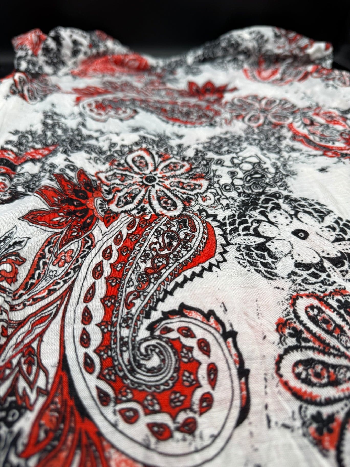 AB Studio Layered Paisley Print Shirt - Thumbnail 14