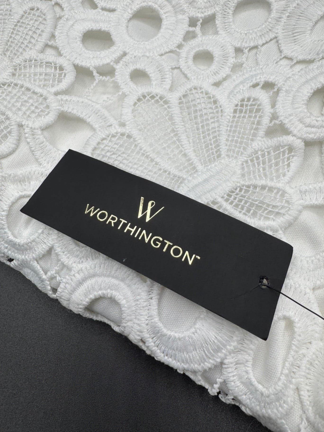 Worthington White Lace Dress - Thumbnail 9