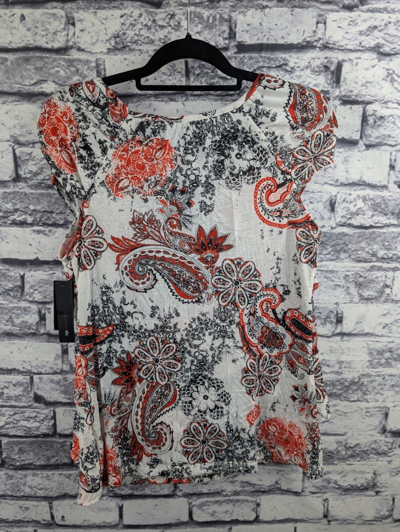 AB Studio Layered Paisley Print Shirt - Thumbnail 5