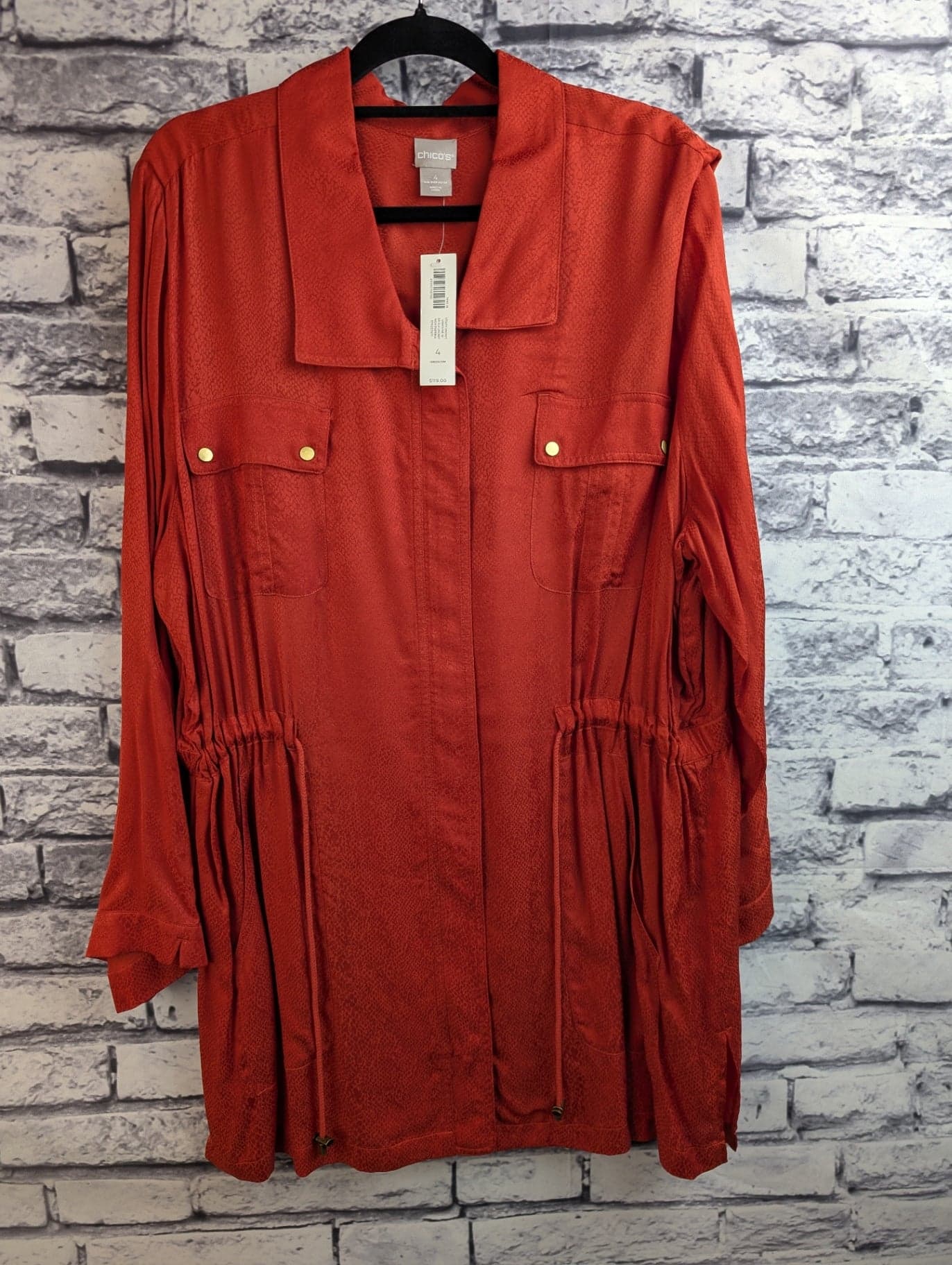 Chico's Orange Snakeskin Tunic - Thumbnail 5