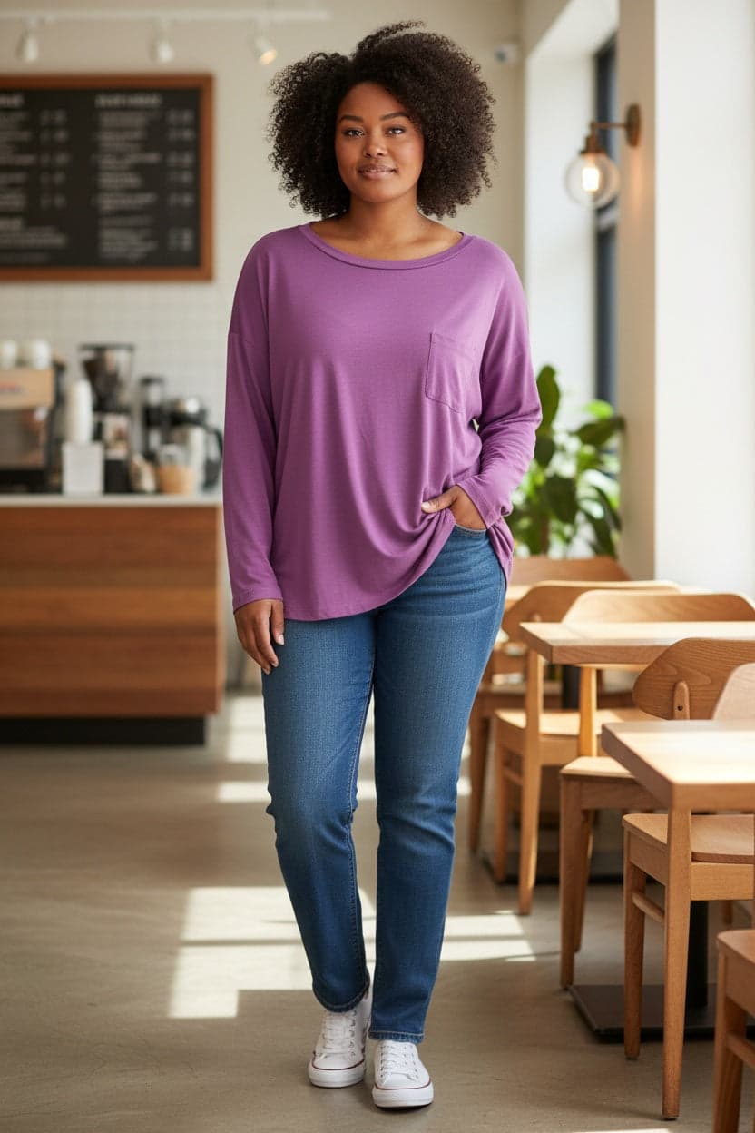 Studio Works Woman Long Sleeve Tee - Thumbnail 8
