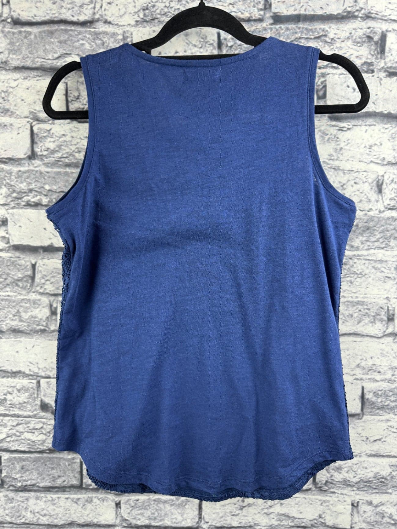 Liz Claiborne Navy Lace Tank Top - Thumbnail 3