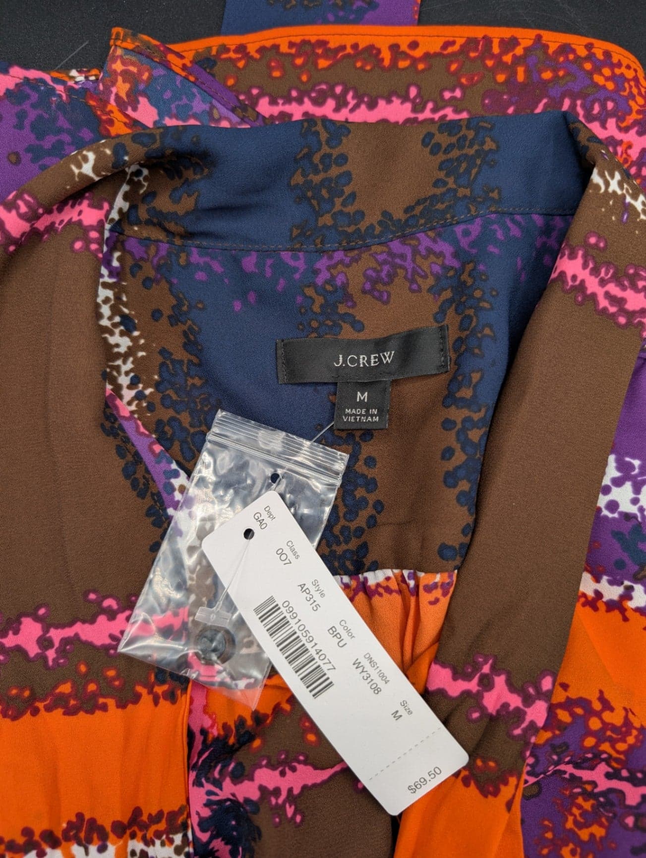 J. Crew Plaid Tie-Neck Blouse - Thumbnail 5