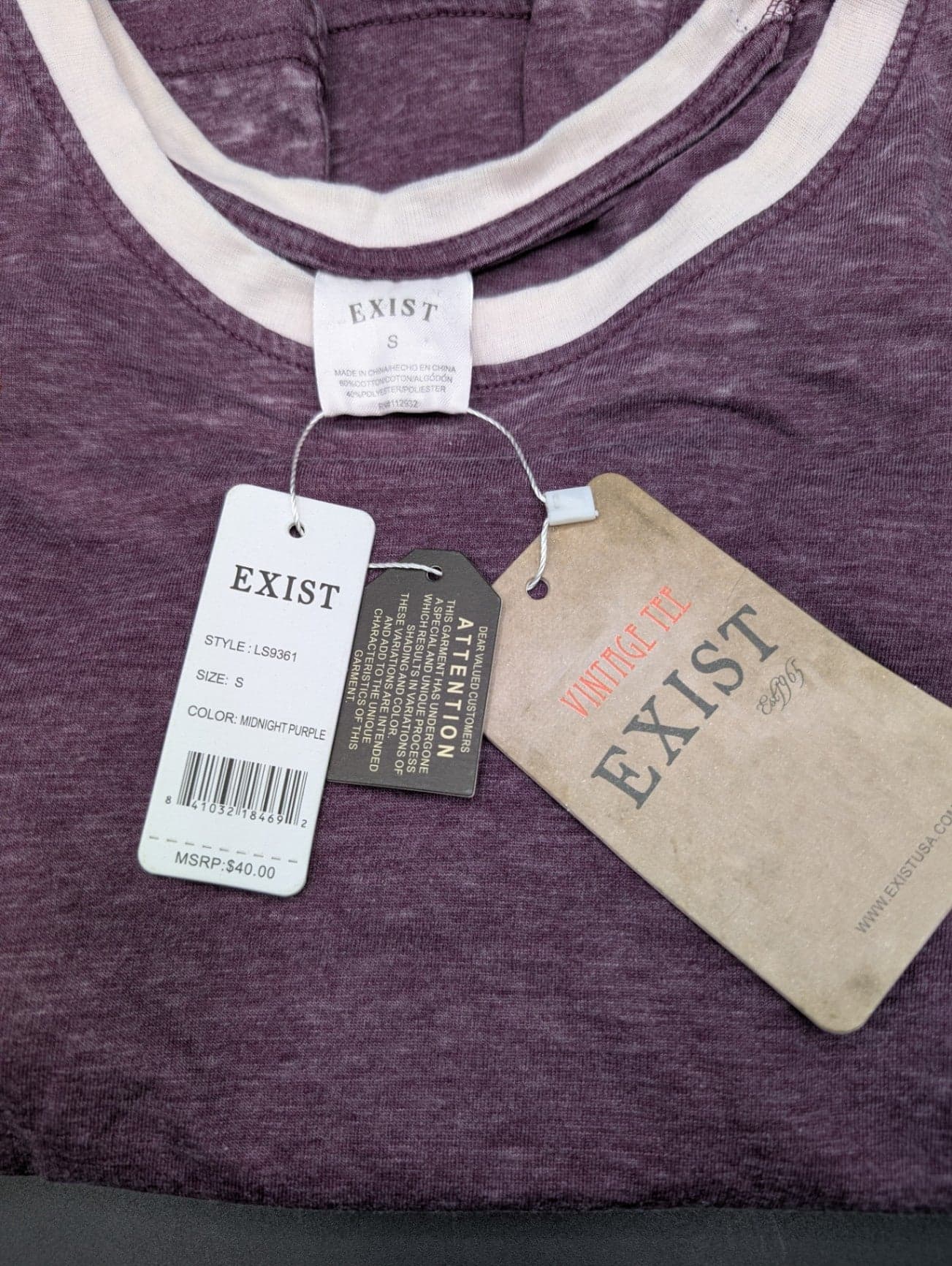 Exist Midnight Purple Long Sleeve Shirt - Thumbnail 4