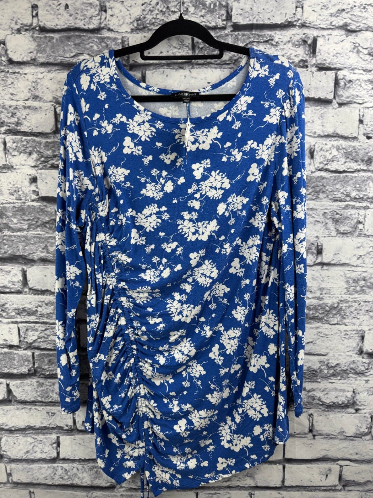 Lane Bryant Blue & White Floral Top - Image 1