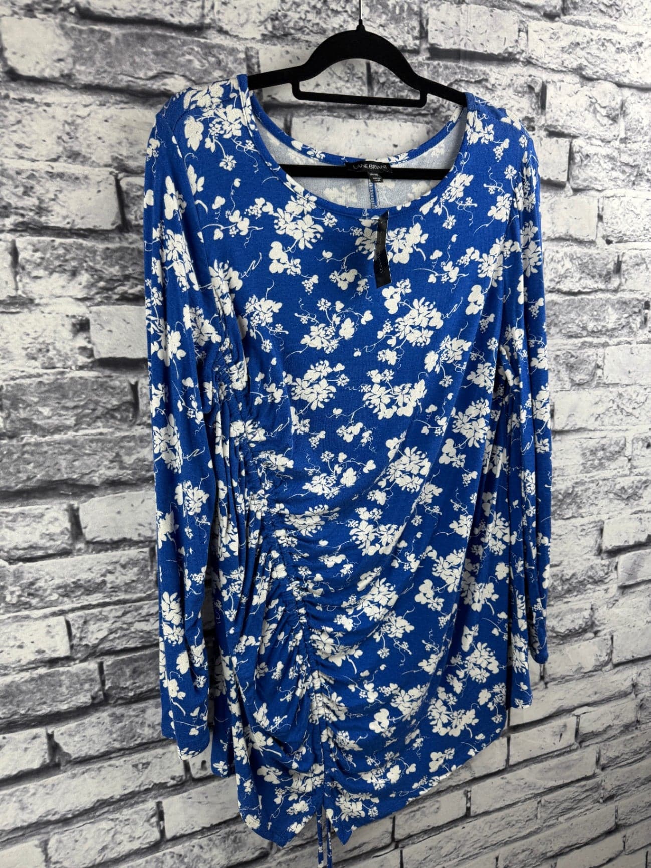Lane Bryant Blue & White Floral Top - Thumbnail 2