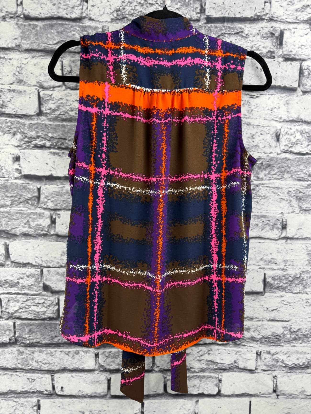 J. Crew Plaid Tie-Neck Blouse - Thumbnail 4