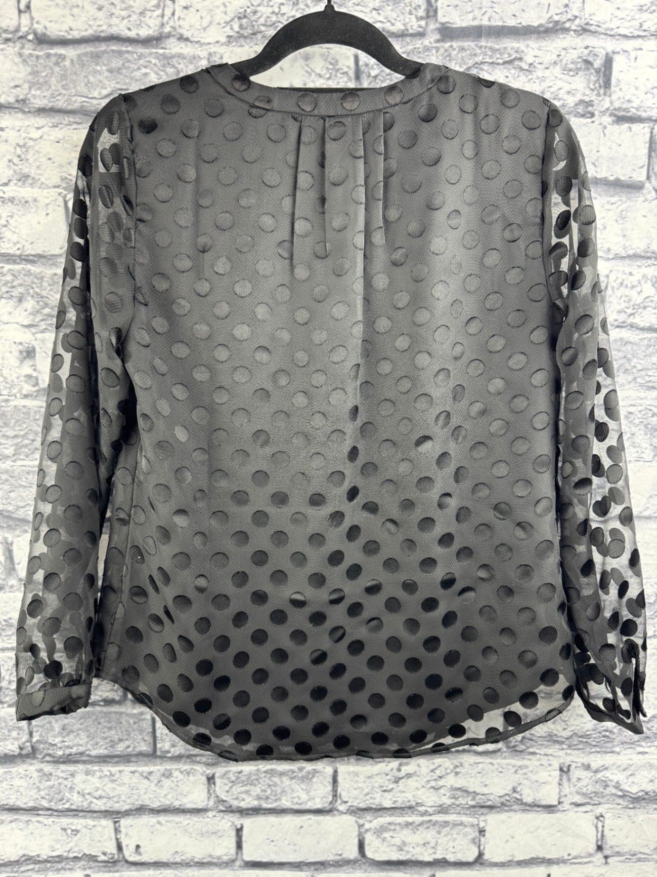 Talbots Black Polka Dot Blouse - Thumbnail 3