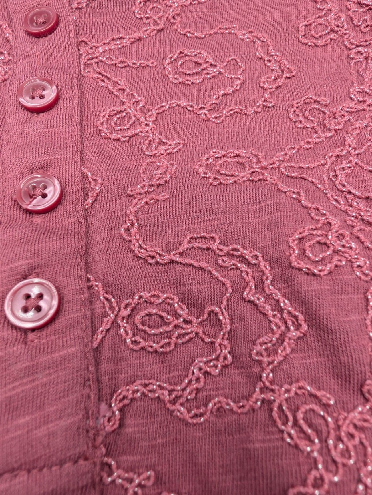 Style & Co. Raspberry Embroidered Shirt - Thumbnail 5