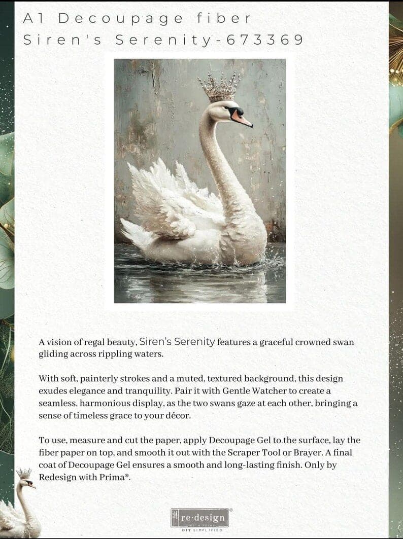 Siren's Serenity A1 Decoupage Fiber - Thumbnail 3