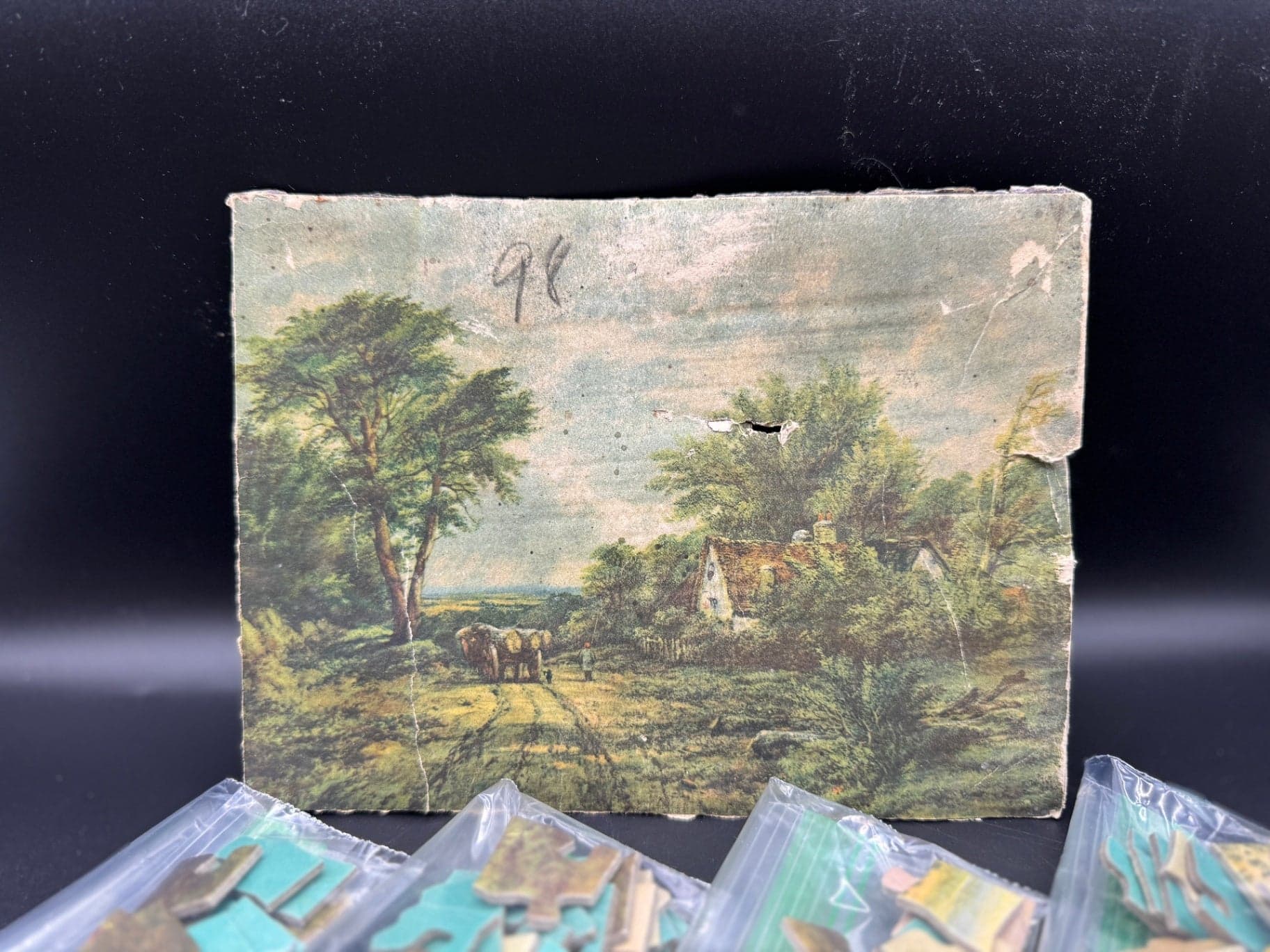 Vintage Picture Puzzle Pieces, Crafting - Thumbnail 2