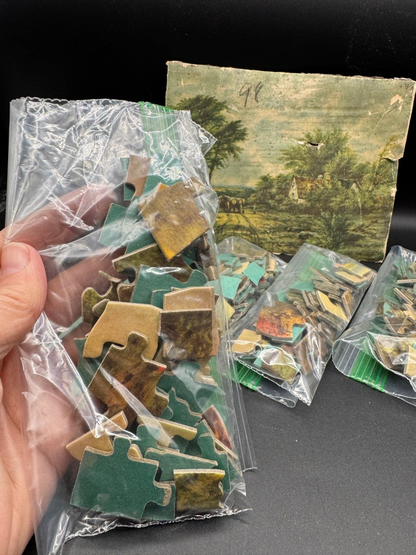 Vintage Picture Puzzle Pieces, Crafting - Thumbnail 4