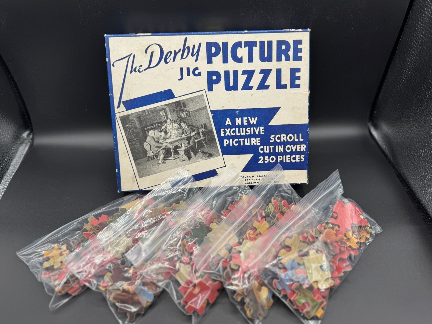 VTG Derby Jig Pic. Puzzle Pieces, Crafting - Image 1