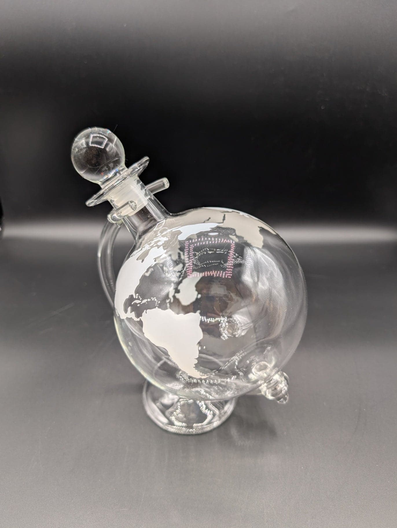Glass Globe Decanter in Stand - Image 1
