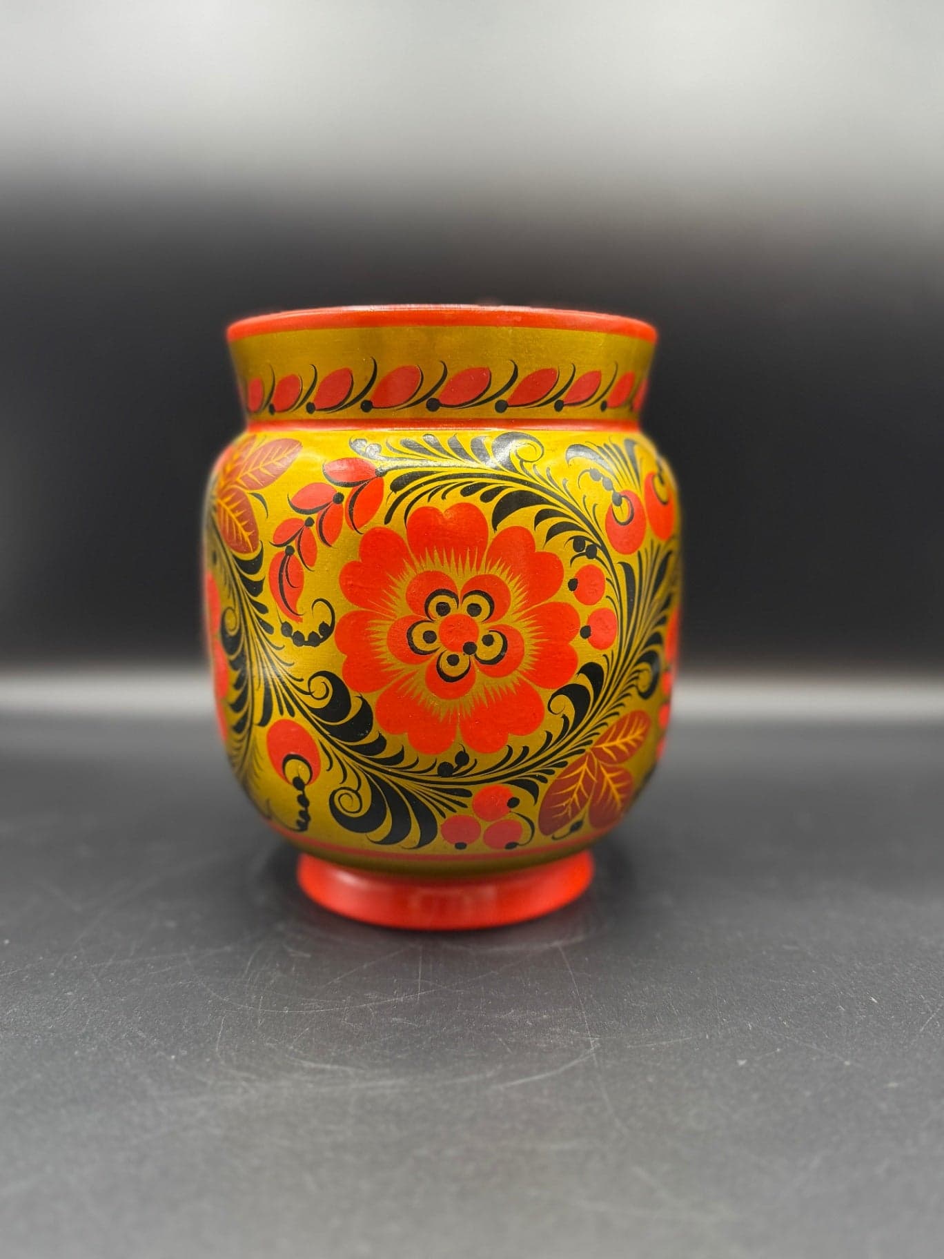 VTG Khokhloma Vase - Image 1