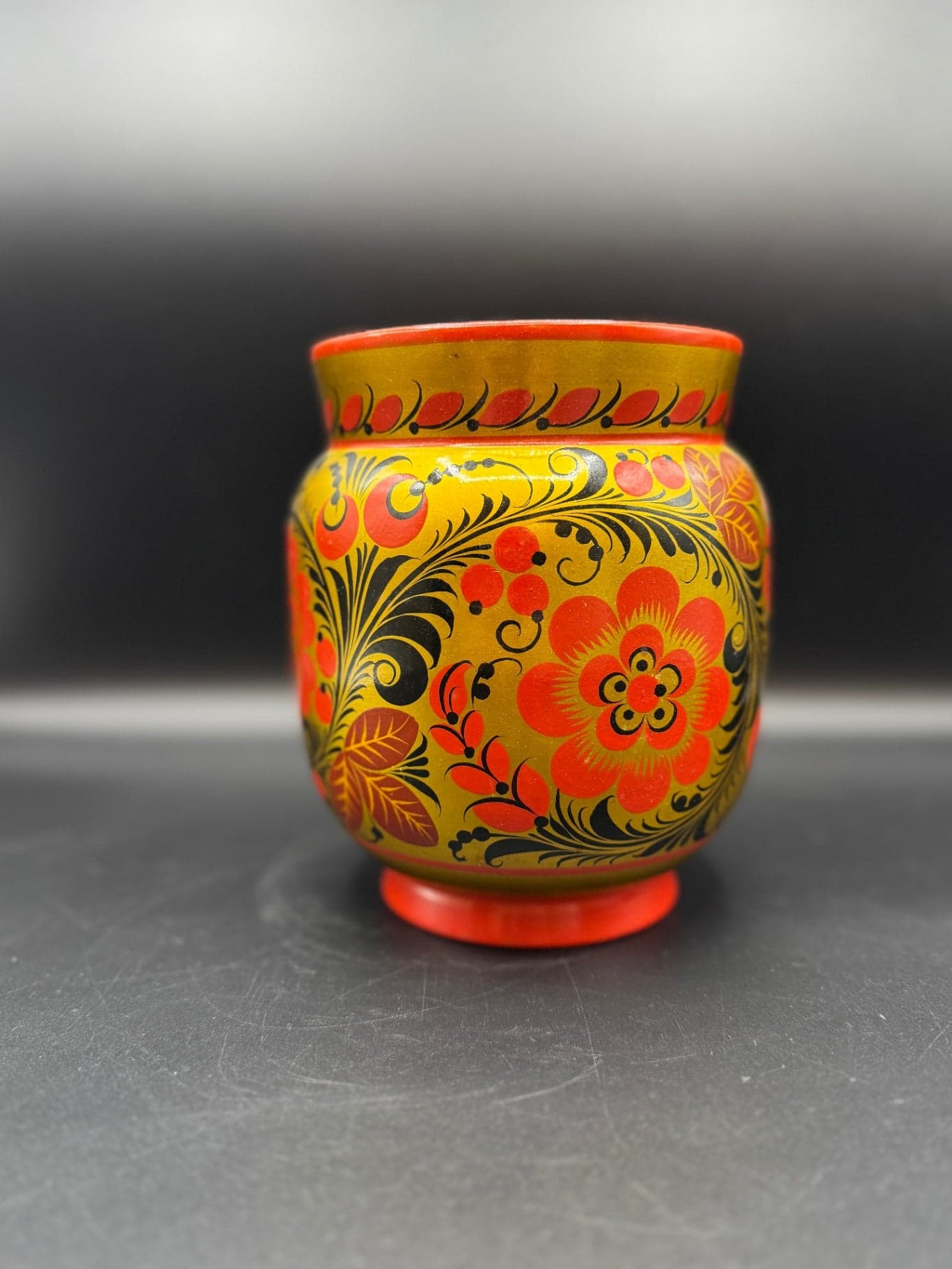 VTG Khokhloma Vase - Thumbnail 3
