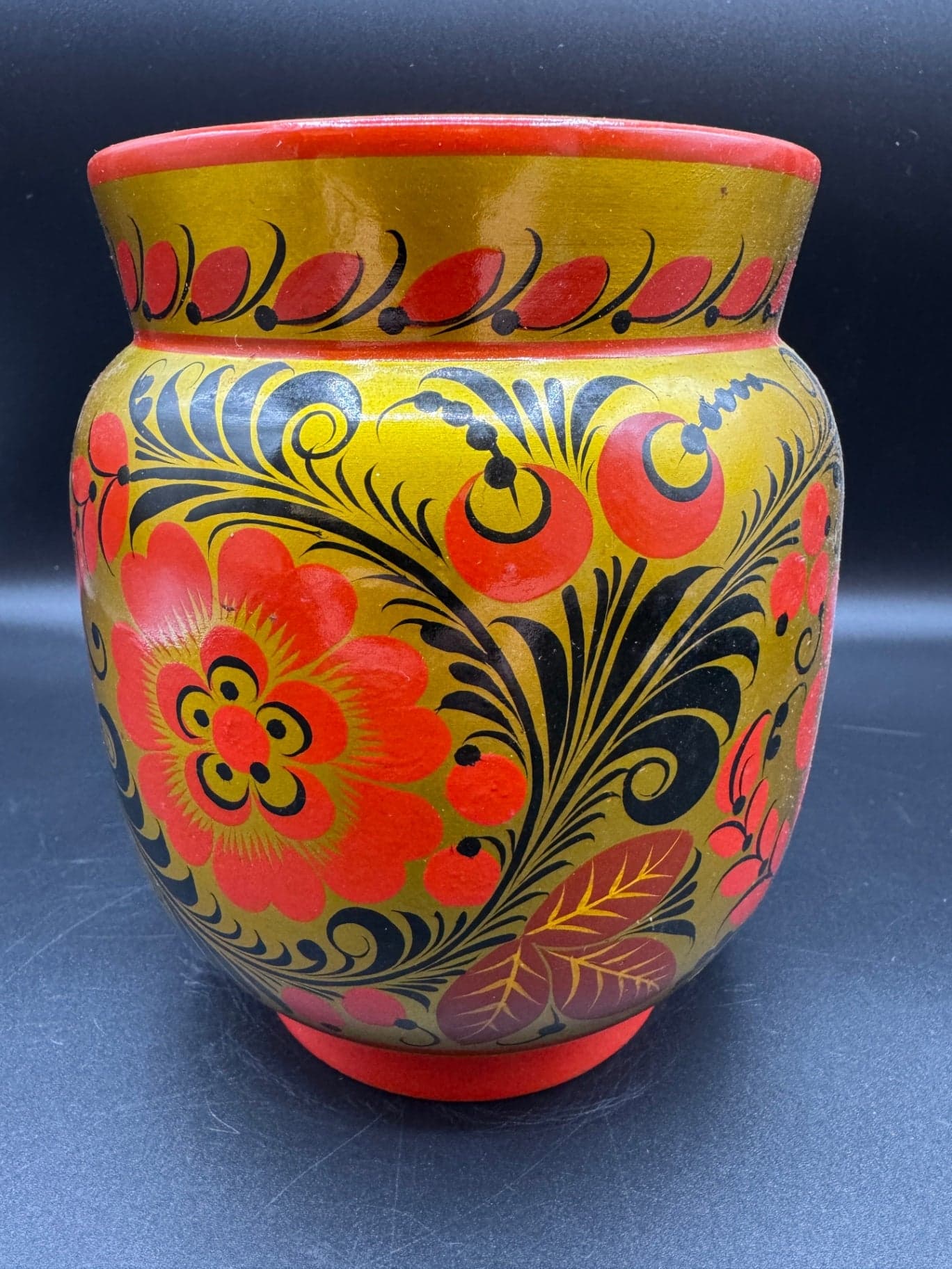 VTG Khokhloma Vase - Thumbnail 6