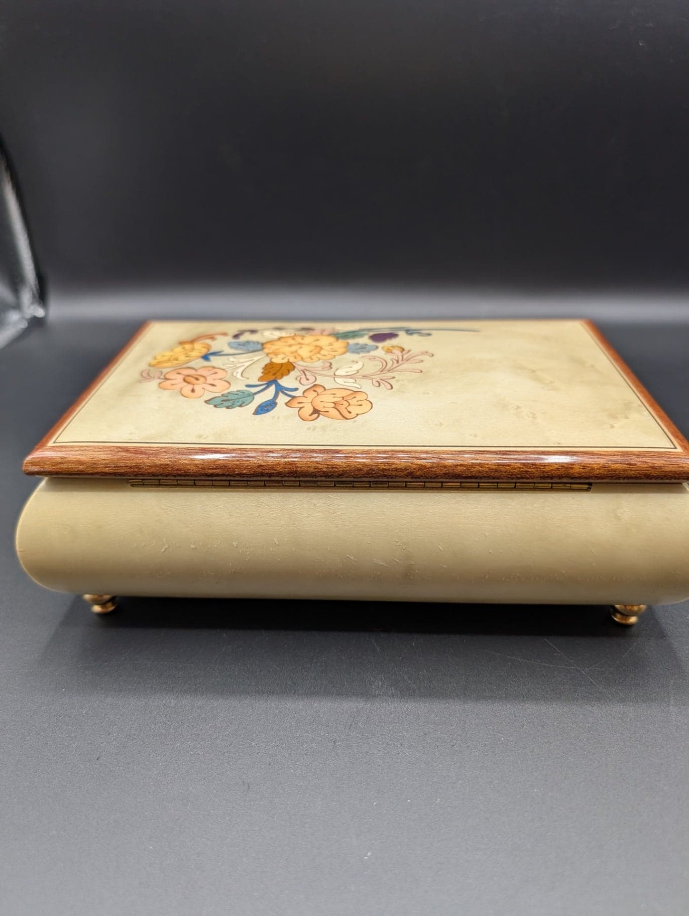 Italian Inlaid Wood Music/Jewelry Box - Thumbnail 5