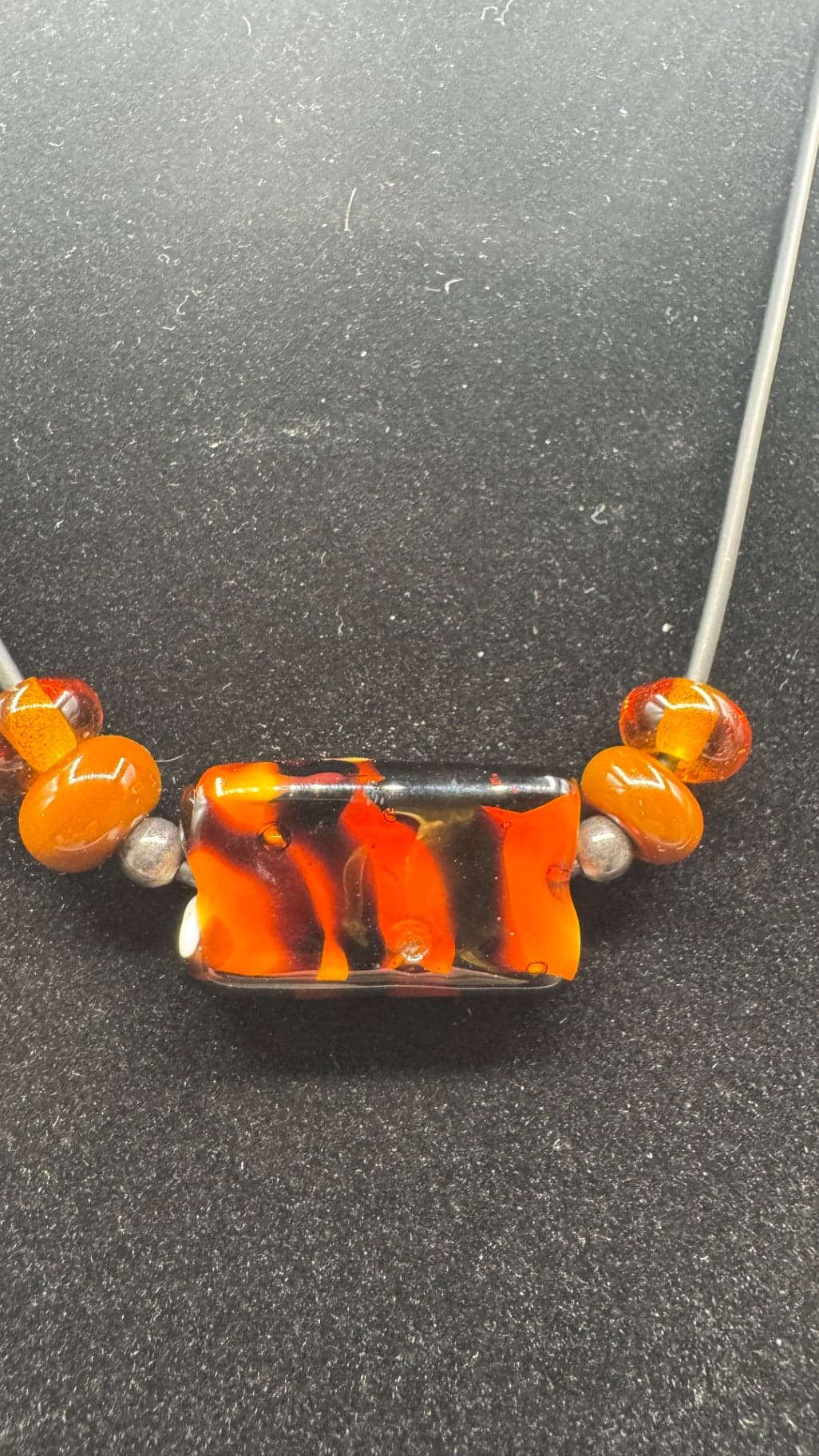 Striped Amber Necklace - Thumbnail 2