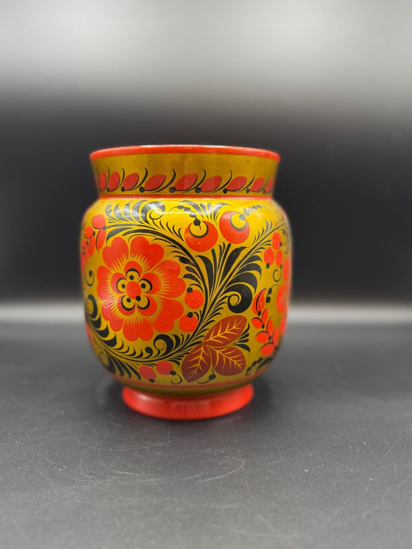VTG Khokhloma Vase - Thumbnail 4