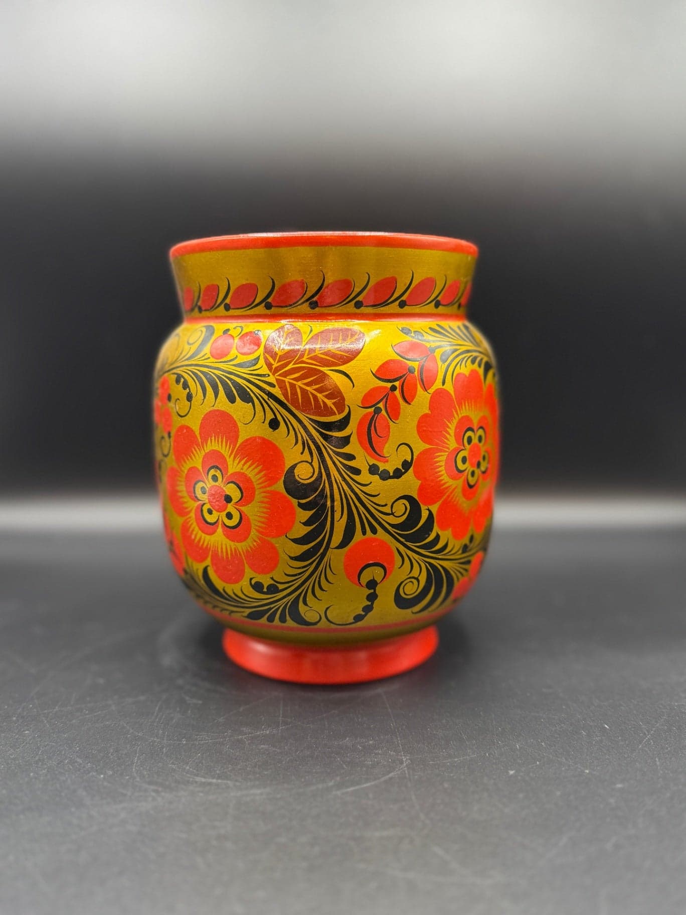 VTG Khokhloma Vase - Thumbnail 2