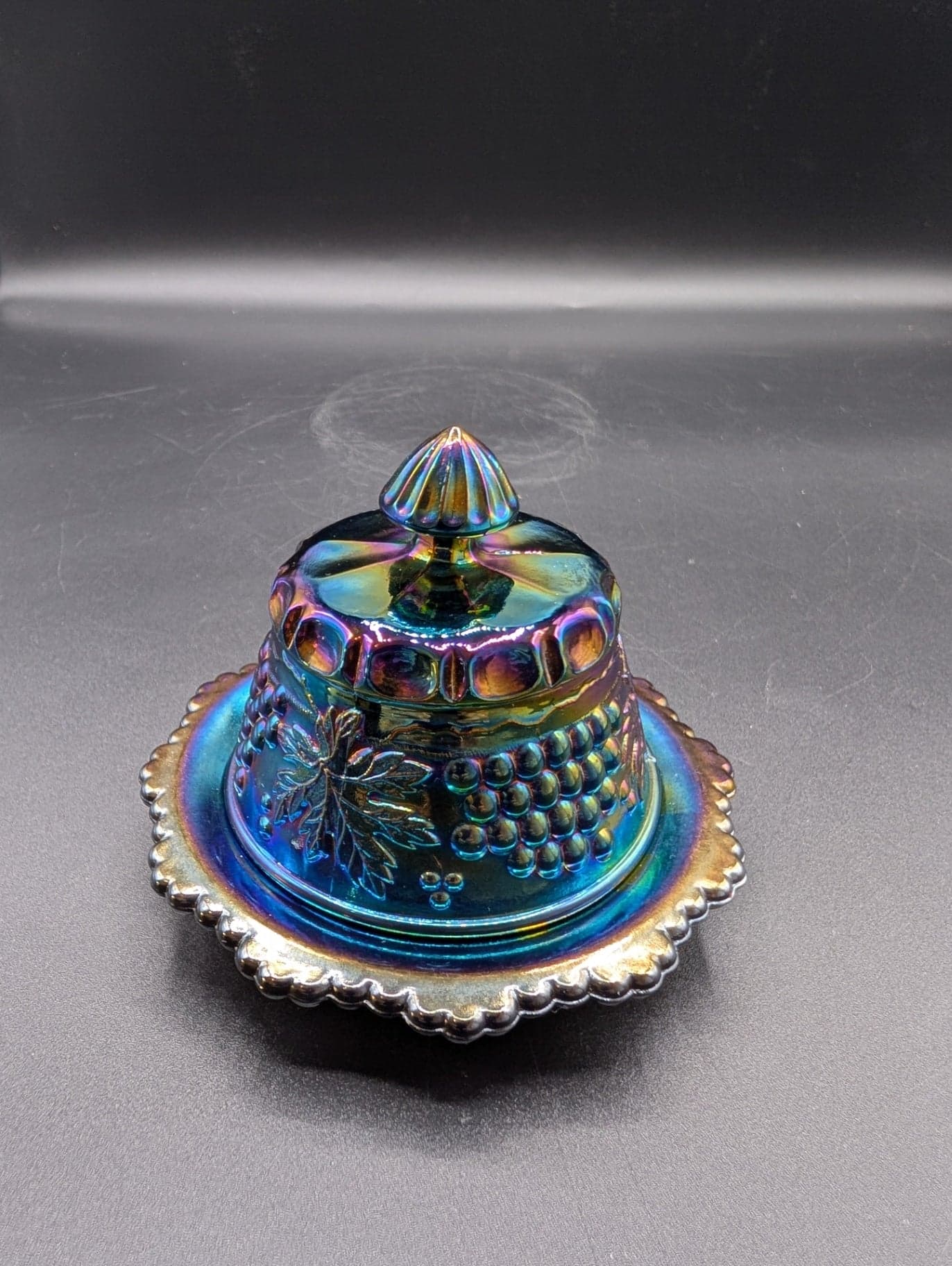 Mini Carnival Glass Butter Dish - Thumbnail 6