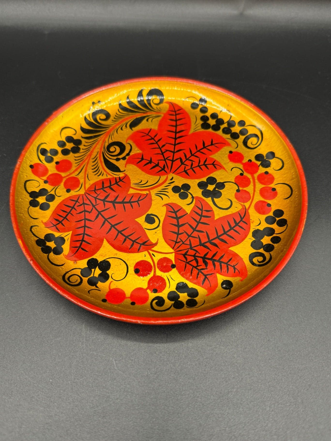 VTG Khokhloma Plate - Thumbnail 6