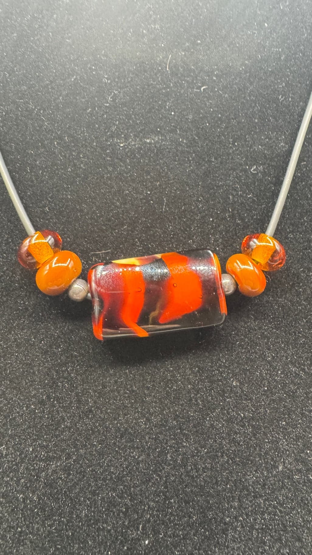 Striped Amber Necklace - Thumbnail 3