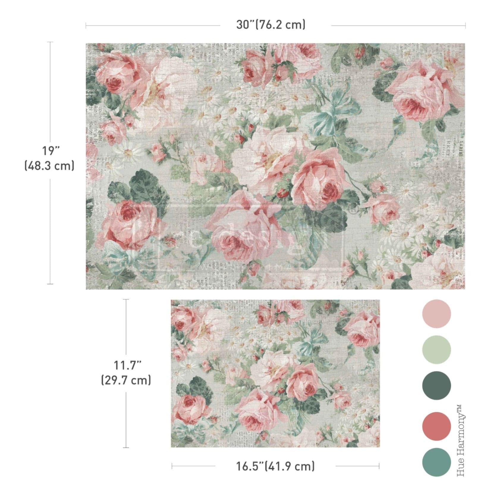 Double Delight Decoupage Fiber Paper Set - Pink Blossom Bliss - Image 1