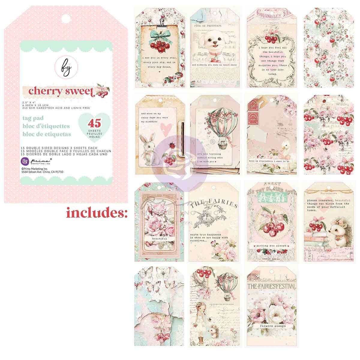 Cherry Sweet Collection Tag Pad - Thumbnail 2