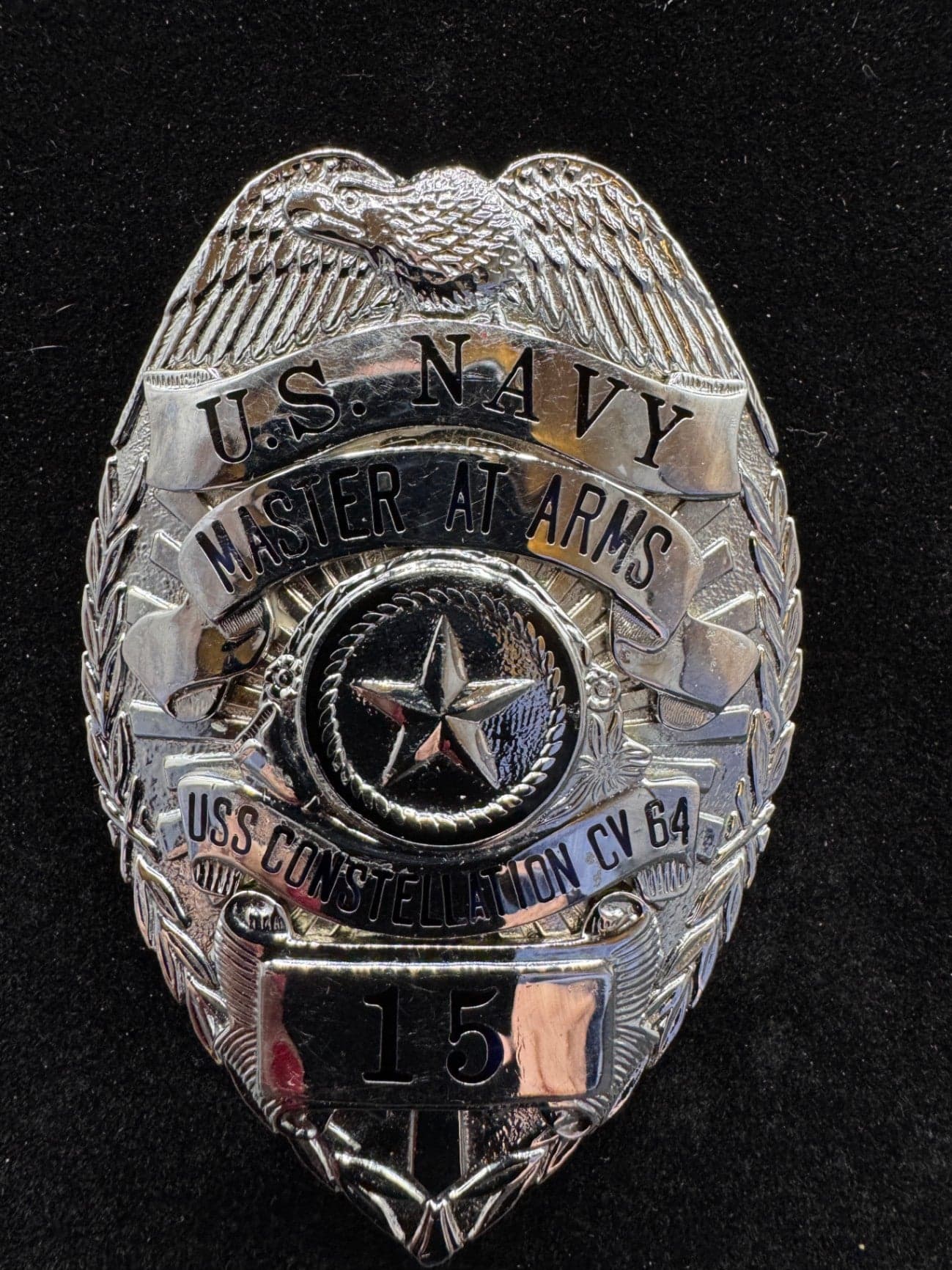 USS Constellation Master at Arms Badge - Image 1