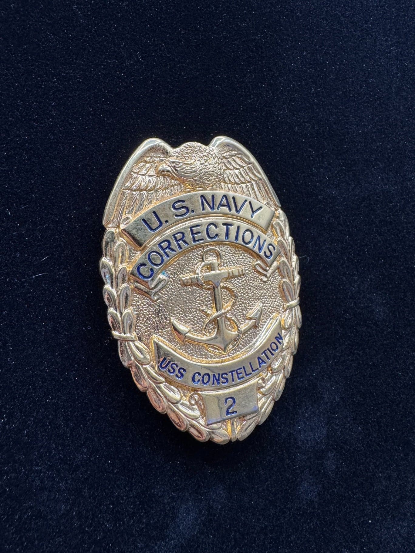 USS Constellation Gold Corrections Badge - Thumbnail 2