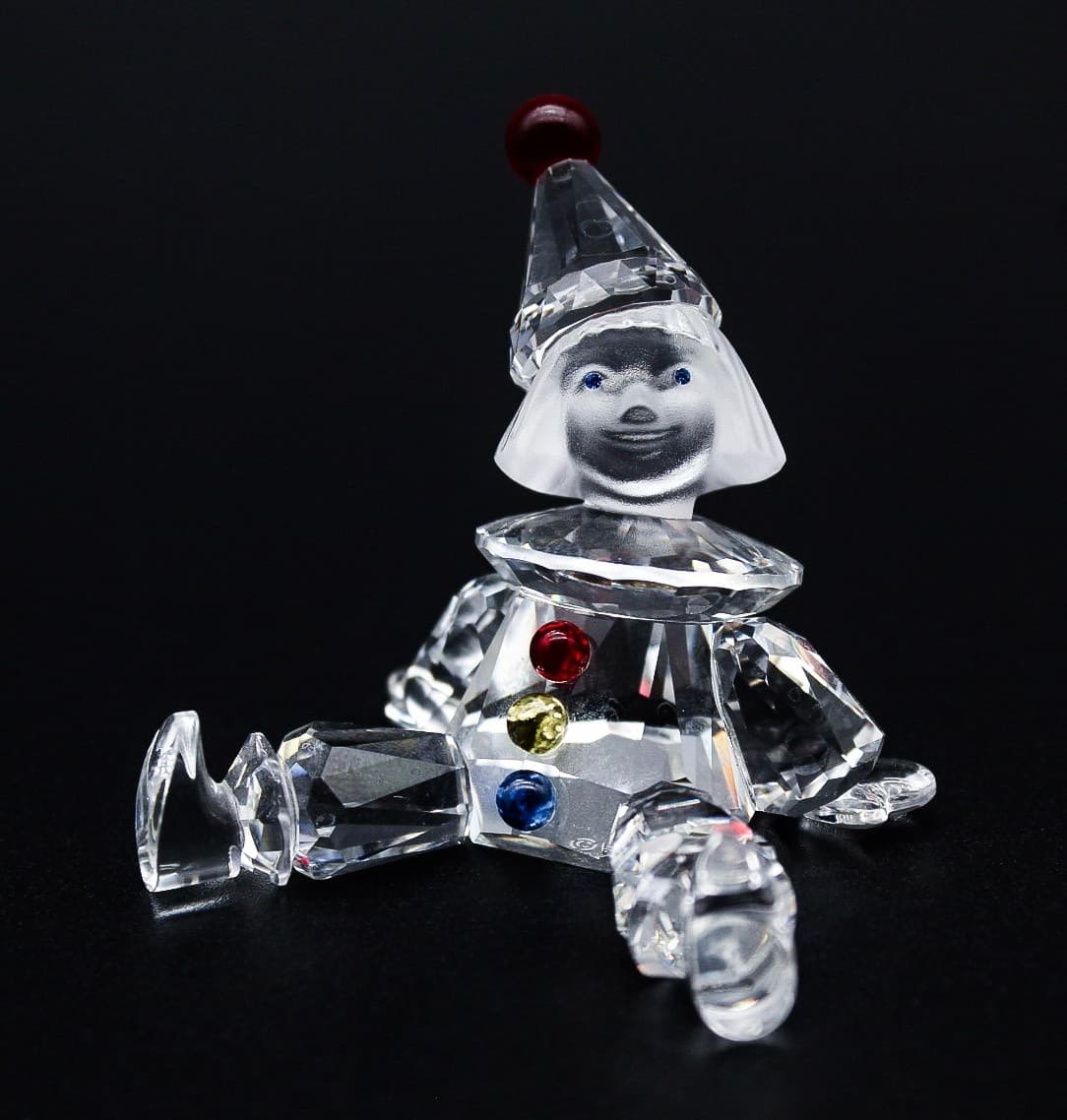 Swarovski Austria Fine Crystal Puppet Clown Retired Frosted Figurine #7550 - Thumbnail 8