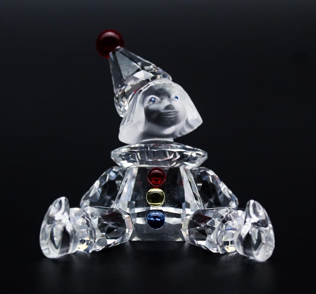 Swarovski Austria Fine Crystal Puppet Clown Retired Frosted Figurine #7550 - Thumbnail 6